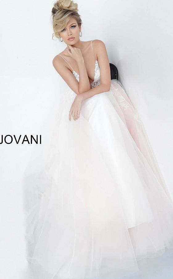 Jovani Prom Long Spaghetti Straps Ball Gown 1310 - The Dress Outlet