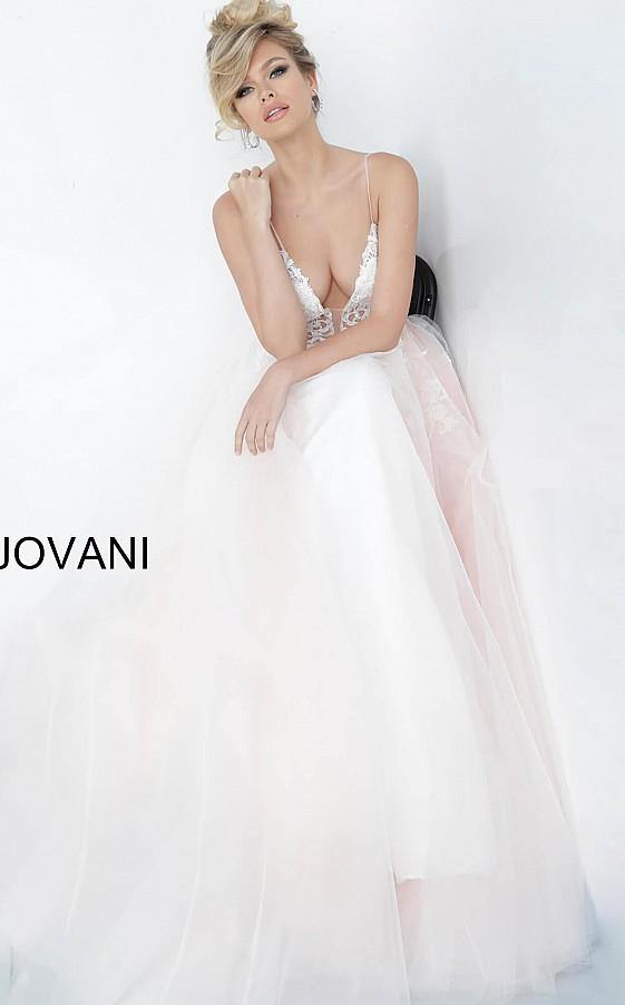 Jovani Prom Long Spaghetti Straps Ball Gown 1310 - The Dress Outlet