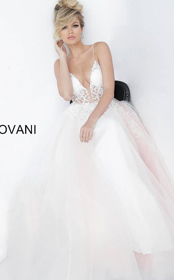 Jovani Prom Long Spaghetti Straps Ball Gown 1310 - The Dress Outlet