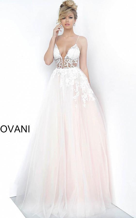 Jovani Prom Long Spaghetti Straps Ball Gown 1310 - The Dress Outlet