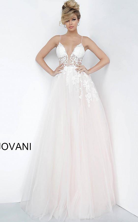 Jovani Prom Long Spaghetti Straps Ball Gown 1310 - The Dress Outlet