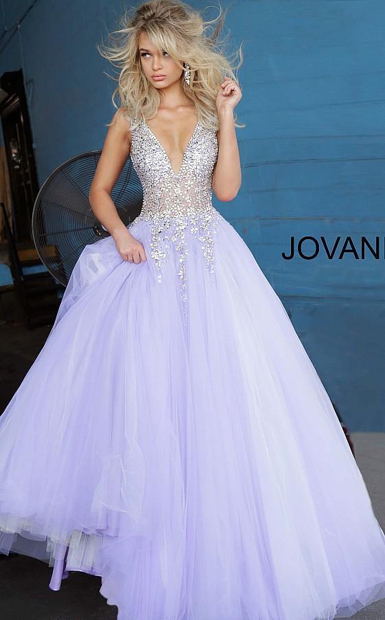 Jovani Prom Long Spaghetti Straps Ball Gown 1310 - The Dress Outlet