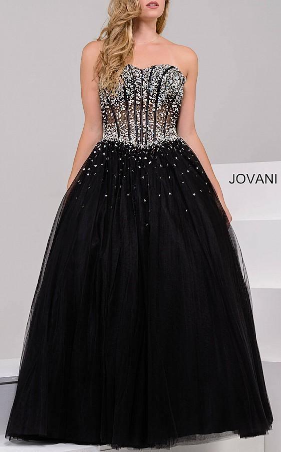 Jovani Prom Long Strapless A Line Ball Gown 1332 - The Dress Outlet