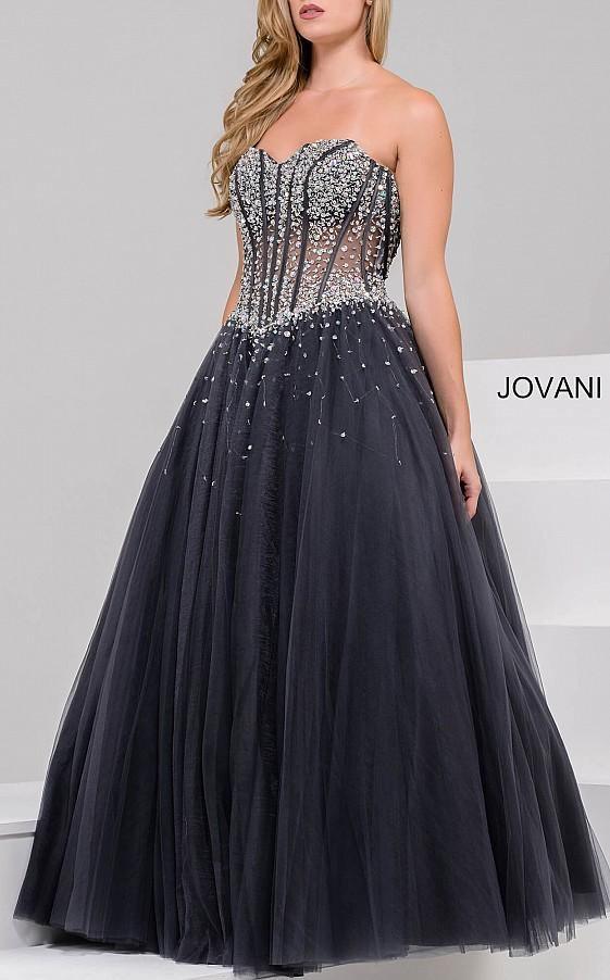 Jovani Prom Long Strapless A Line Ball Gown 1332 - The Dress Outlet