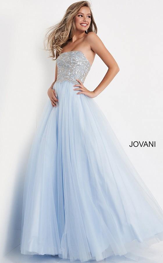 Jovani Prom Long Strapless Ball Gown K04710 - The Dress Outlet