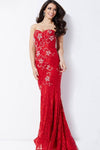 Jovani Prom Long Strapless Formal Lace Dress 34082 - The Dress Outlet