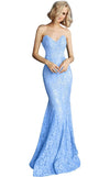 Jovani Prom Long Strapless Formal Lace Dress 37334 - The Dress Outlet