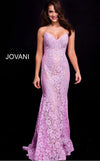 Jovani Prom Long Strapless Fitted Lace Dress 37334 - The Dress Outlet