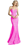 Jovani Prom Long Strapless Formal Lace Dress 37334 - The Dress Outlet