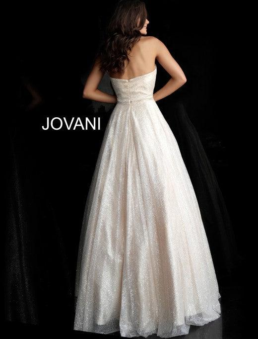 Jovani Prom Long Strapless Glitter Ball Gown 66955 - The Dress Outlet