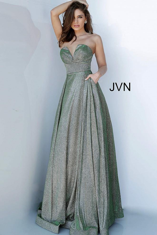 Jovani Prom Long Strapless Glitter Dress 2169 - The Dress Outlet