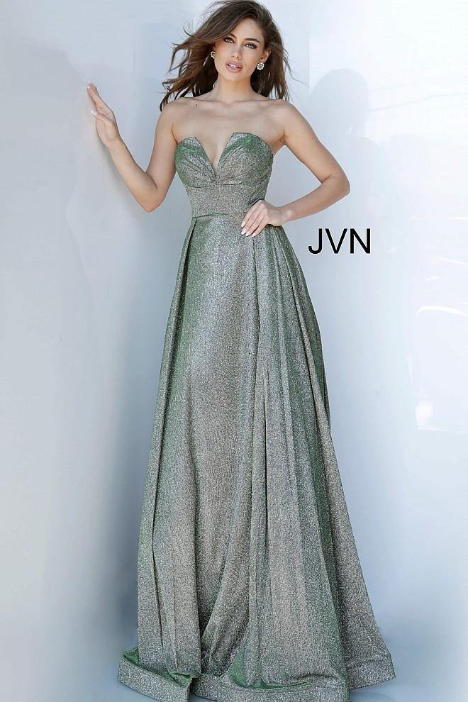 Jovani Prom Long Strapless Glitter Dress 2169 - The Dress Outlet