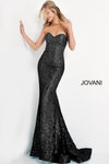 Jovani Prom Long Strapless Lace Fitted Dress 06586 - The Dress Outlet