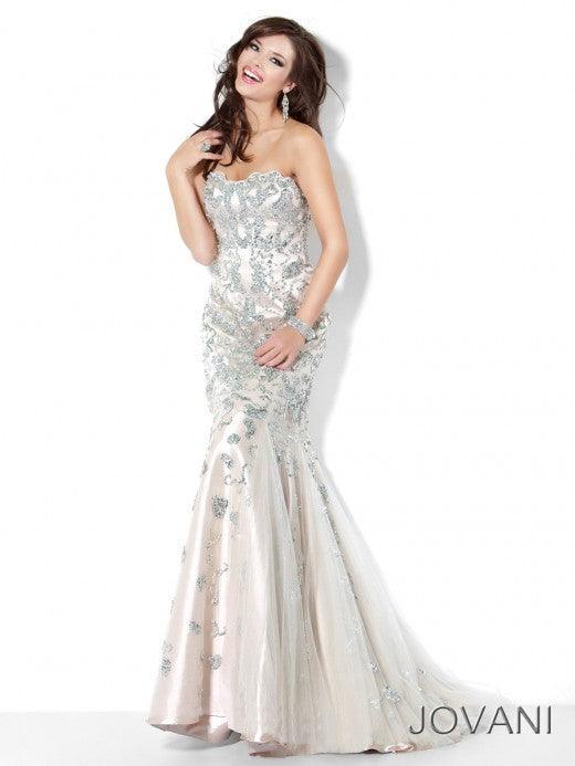 Jovani Prom Long Strapless Mermaid Formal Gown Sale 3008A - The Dress Outlet