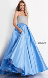 Jovani Prom Long Strapless Pleated Ball Gown K66689 - The Dress Outlet