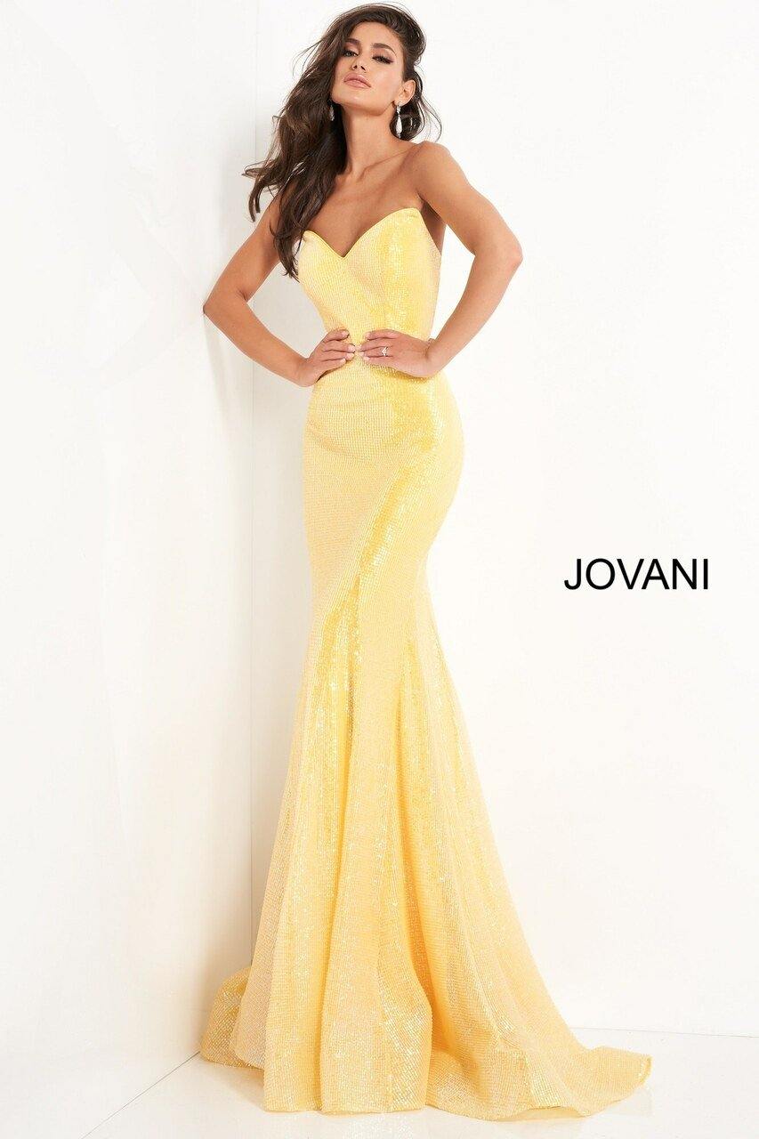 Jovani Prom Long Strapless Sequin Prom Dress 04831 - The Dress Outlet