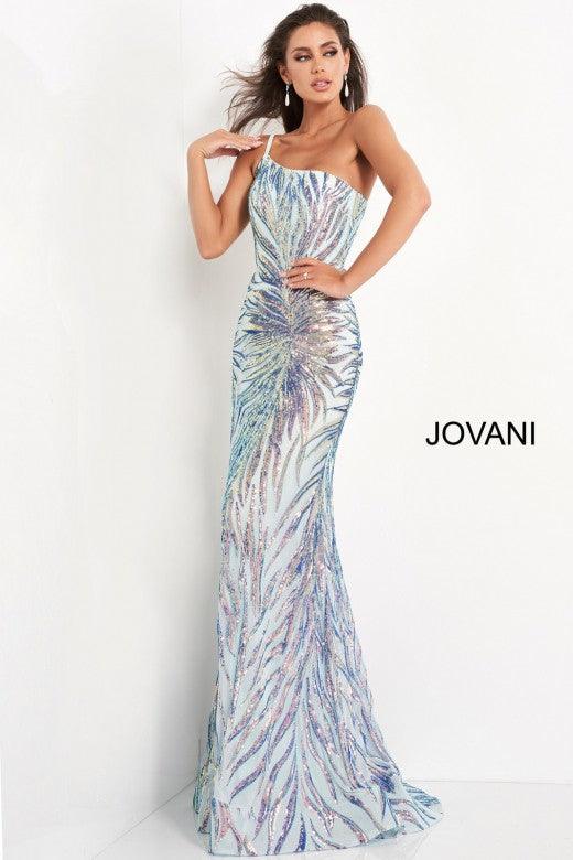 Jovani Prom One Shoulder Long Formal Gown 05664 - The Dress Outlet