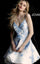 Jovani Prom Short Spaghetti Strap Floral Dress 53204 - The Dress Outlet