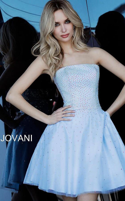 Jovani Prom Short Strapless Homecoming Dress 2830 - The Dress Outlet