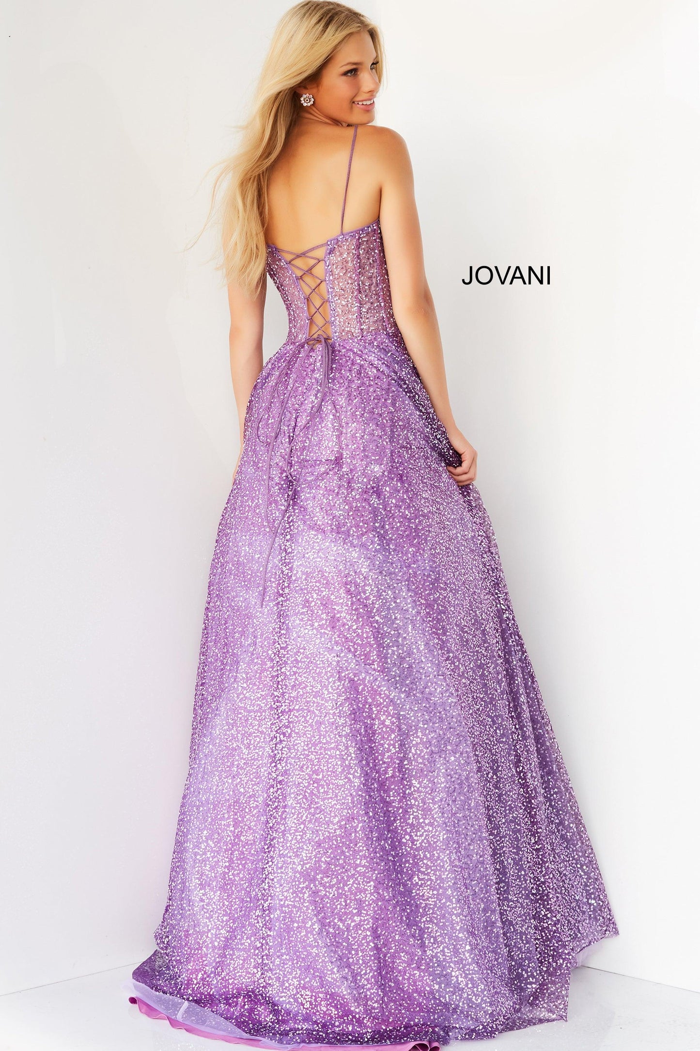 Jovani Prom Spaghetti Strap Long Formal Gown 07423 - The Dress Outlet