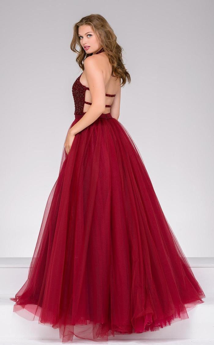 Jovani Radiant Halter Long Prom Dress 47001 - The Dress Outlet