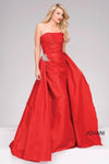 Jovani Ruched Bodice Fitted Long Prom Dress 45079 - The Dress Outlet