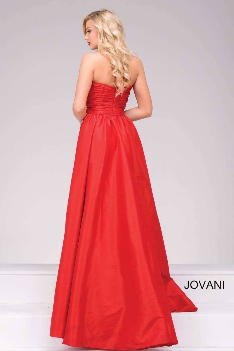 Jovani Ruched Bodice Fitted Long Prom Dress 45079 - The Dress Outlet