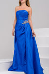 Jovani Ruched Bodice Fitted Long Prom Dress 45079 - The Dress Outlet