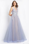 Jovani Sequin Long Plunging Neck Dress 07638 - The Dress Outlet