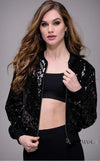 Jovani Sequined Bomber Jacket M52082 - The Dress Outlet