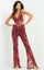 Jovani Sexy Formal Halter Beaded Jumpsuit 04402 - The Dress Outlet