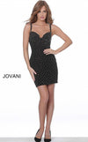 Jovani Short Beaded Velvet Cocktail Dress 4727 - The Dress Outlet