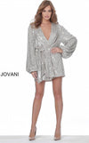 Jovani Short Sequin Wrap Cocktail Dress M3612 - The Dress Outlet