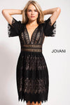 Jovani Short Sleeve Cocktail Dress M60965 - The Dress Outlet