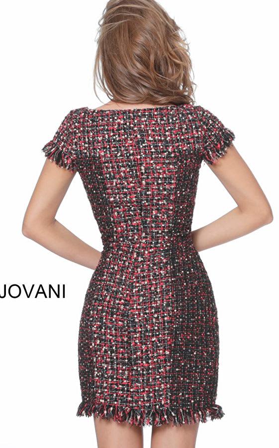 Jovani Short Sleeve Homecoming Dress M1042 - The Dress Outlet