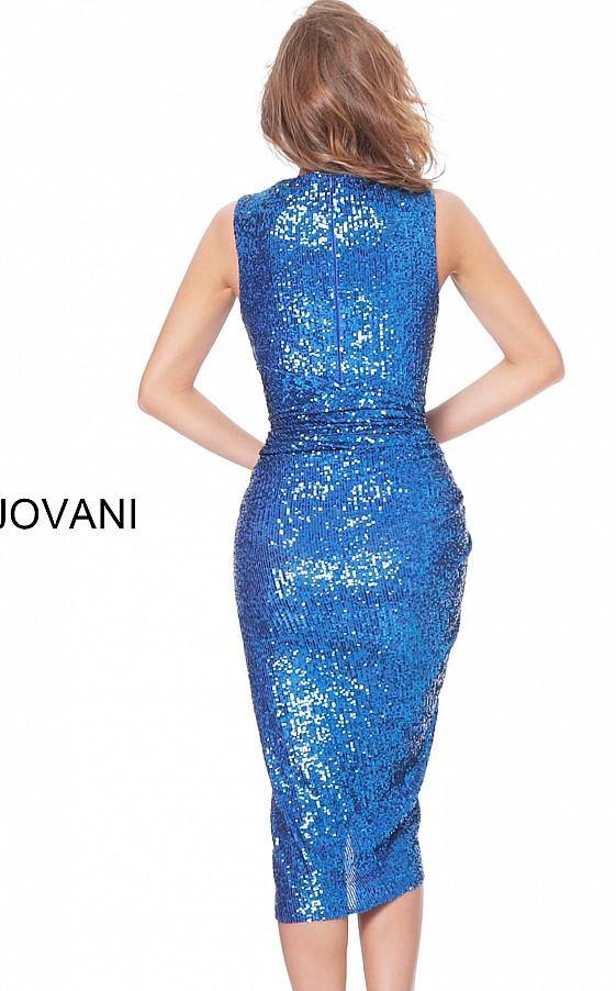 Jovani Short Sleeveless Sequins Cocktail Dress 04263 - The Dress Outlet