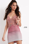 Jovani Short Spaghetti Strap Cocktail Dress 04564 - The Dress Outlet