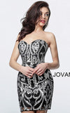 Jovani Short Strapless Fitted Cocktail Dress 3309 - The Dress Outlet