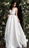 Jovani Simple Long Sleeveless Wedding Dress JB2491 - The Dress Outlet