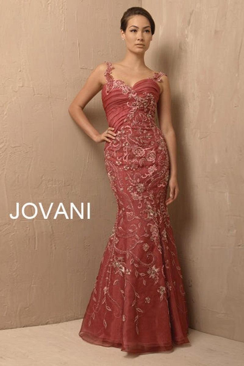 Jovani Sleeveless Floral Long Prom Dress Sale - The Dress Outlet