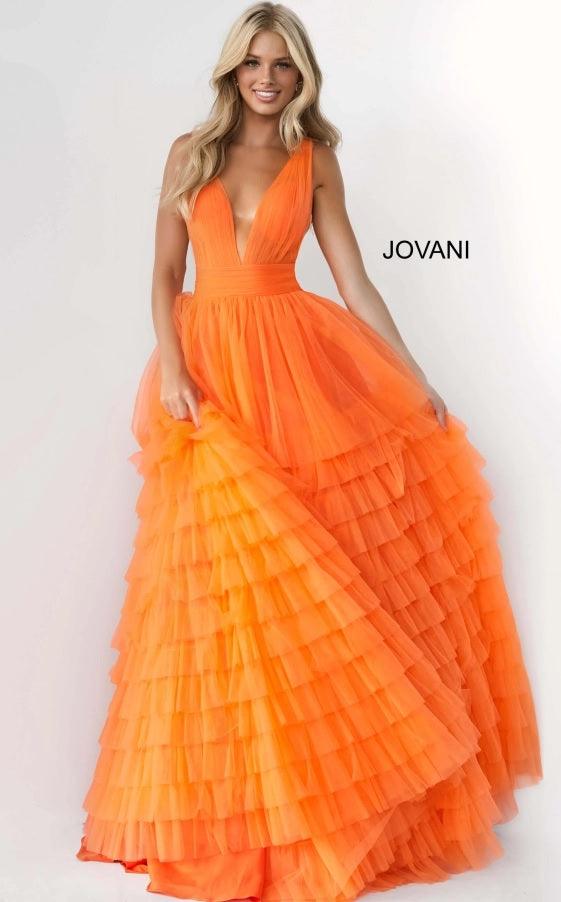 Jovani Sleeveless Layered Long Prom Dress 07264 - The Dress Outlet