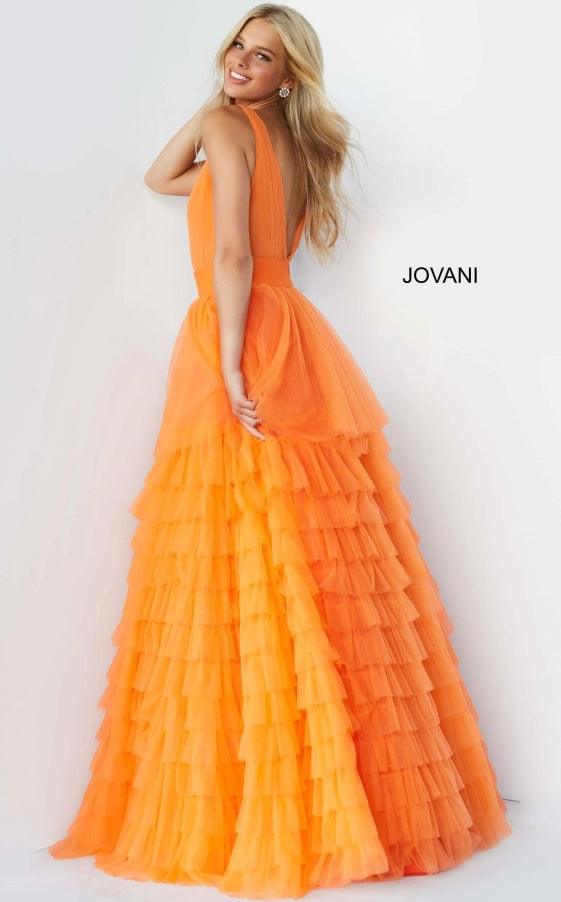 Jovani Sleeveless Layered Long Prom Dress 07264 - The Dress Outlet