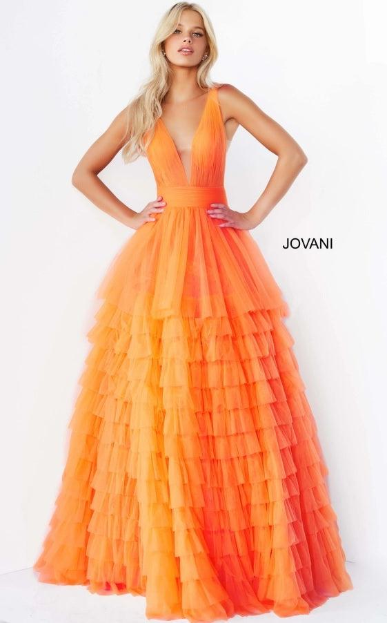 Jovani Sleeveless Layered Long Prom Dress 07264 - The Dress Outlet