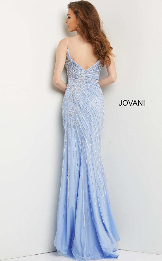 Jovani Spaghetti Strap Long Evening Dress 06326 - The Dress Outlet