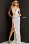 Jovani Spaghetti Strap Long Formal Gown 07228 - The Dress Outlet