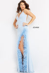 Jovani Spaghetti Strap Long Fitted Gown 08283 - The Dress Outlet