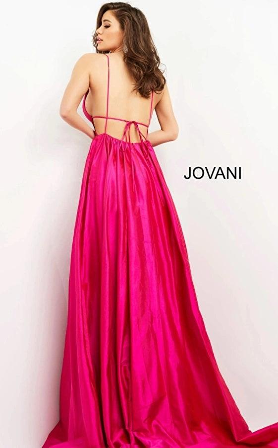 Jovani Spaghetti Strap Long Formal Prom Gown 06540 - The Dress Outlet