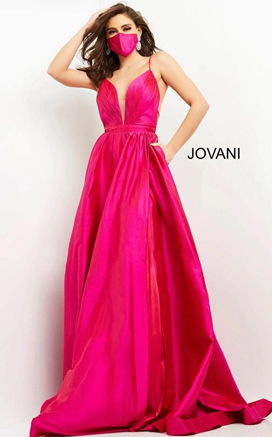 Jovani Spaghetti Strap Long Formal Prom Gown 06540 - The Dress Outlet