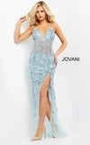 Jovani Spaghetti Strap Long Prom Gown 05872 - The Dress Outlet