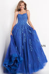 Jovani Spaghetti Strap Long Prom Gown 06644 - The Dress Outlet